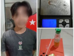 Sat Res Narkoba Polres Lamtim Tangkap warga Tanggamus.