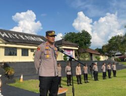 Polres Way kanan Siagakan Puluhan Personel PAM Malam Takbiran.