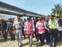 Wakapolda Lampung Dampingi Mentri Perhubungan Tinjau Arus Balik.