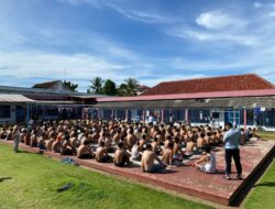 Masa Transisi Pandemi ,Lapas Kotaagung Ajak Berjemur dan Senam Bersama.