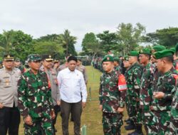 Danrem 043/Gatam Pimpin Apel Gelar Pasukan Kunjungan Presiden RI.