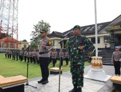 TNI -POLRI Sinergi Ciptakan Rasa Aman Pilkakam Kabupaten Way kanan.