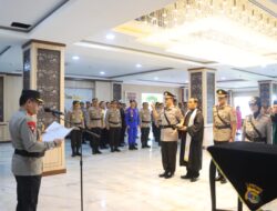 Kapolda Lampung Pimpin  Serah Terima Dirsamapta dan Kabid Humas