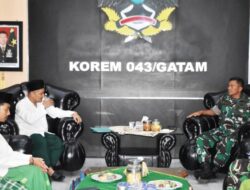 Danrem 043/Gatam Sambut kunjungan dan Silaturahim pimpinan dan Pengurus ponpes Kanza Al Amin