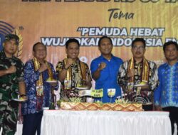 Kaster  Kasrem 043/Gatam Hadiri Malam puncak Harla KNPI EMAS propinsi Lampung