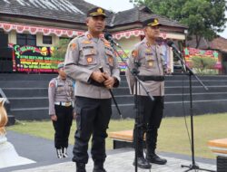 Upacara well come and farewell Parade Jailers way Kana AKBP Praying Widodo