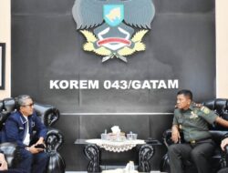 Danrem Gatam 043/Gatam Sambut Silaturahim Ketua dan  Pengurus JMSI lampung