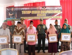 Danpusterad Kunjungi Kampung Pancasila Wilayah Kodim 0410/KBL