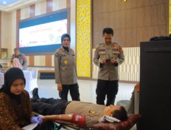 Jelang Hari Jadi Humas Polri ke -72 Polda Lampung Gelar Donor Darah
