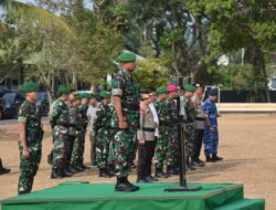 Jelang kunjungan Presiden diLampung Danrem pimpin Apel Pasukan pengamanan VVIP