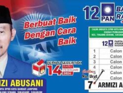 Ayo Datang ke TPS 14 FEBRUARI 2024 Pilih DPRD kota Bandar Lampung, Jangan Golput