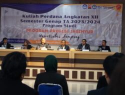 62 Mahasiswa UNILA  ikut Kuliah Perdana Program profesi Insinyur