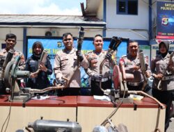 Dua pekan Gelar Ops Keselamatan Polresta Bandar Lampung Sita 225  Knalpot Brong