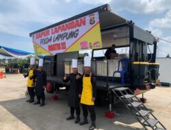 Polda Lampung Manjakan pemudik Di Pelabuhan Panjang saat Arus balik Lebaran