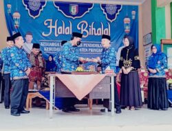 Pj.Bupati Pringsewu, DR.Marindo kurniawan Hadiri Halalbilhalal Keluarga Besar Disdikbud