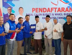 Joko Santoso Hari ini Mendaftar Bacalon Bupati Tanggamus Di Partai Amanat Nasional (PAN) Tanggamus