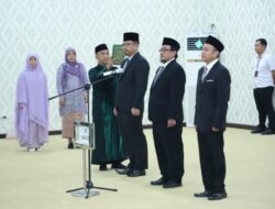 Rektor Unila Lantik 3 Pejabat Baru