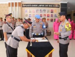 Polresta Bandar Lampung Gelar Serah terima 2 Jabatan Di Mapolres
