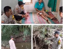 Polsek wonosobo Cek Tkp Dan Kunjungi korban Gigit Buaya  Di way semaka