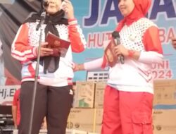 Bunda Eva Dwiana Terharu agenda Jalan Sehat HUT bandar lampung Dihadiri Pj Gubernur Lampung