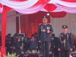 Kapolda Lampung Pimpin Upacara Hari Jadi Bhayangkara ke -78 Di Mapolda Lampung