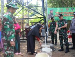 Resmikan Penggunaan Air Bersih Di Way Gubak, Dandim 0410/KBL terimakasih kepada Kasad