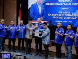 Hizbullah Dampingi Adi Erlansyah Dapat Rekom Dari Partai  Demokrat Di Pilkada Pringsewu