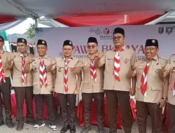Bawaslu Provinsi Lampung Gelar Gerak Jalan Pramuka Dan Pawai Budaya