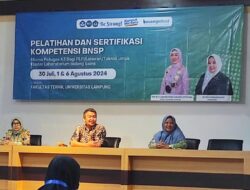 UNILA Gelar Pelatihan Dan Sertifikasi K-3 BNSP untuk Laboran Dan Tehnisi