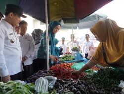 Pj.Bupati Marindo Monitoring Harga kebutuhan Pokok di Pasar Gadingrejo.