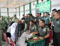 Jelang HUT ke -77 Korem 043/Gatam 2024 Adakan Baksos Donor Farah.