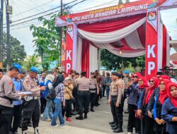 Pengamanan Ketat Di Hari Kedua Pendaftaran Pilwakot Bandar Lampung.
