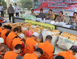 Satresnarkoba Polres Lampung Selatan Ungkap Jaringan Narkoba Lintas Propinsi Senilai 75 . M