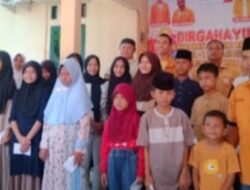 HUT Partai Hanura Ke-17,  Sekretaris Komisi IV DPRD Lamsel Joko Purnomo Santuni Anak Yatim