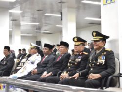 Komandan Korem 043/Gatam Menghadiri Rapat Paripurna Istimewa Pengambilan Sumpah Pimpinan DPRD Lampung