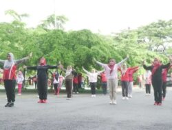 Ketua Komisi III DPRD Lamsel, Dampingi Ketua TP-PKK Lamsel, Ikuti Senam Jantung Sehat