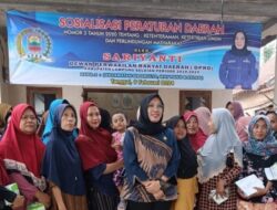 Anggota DPRD Lamsel Sariyanti, Gelar Sosperda No. 3 Tahun 2020 Di Desa Sidodadi