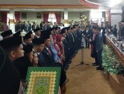 Ketua DPRD Lamsel Pimpin Paripurna Pengambilan Sumpah Dan Janji Anggota DPRD Terpilih Periode 2024 – 2029