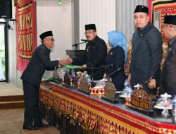 Sekdakab Lamsel Thamrin Sampaikan Raperda Pemberian Insentif dan Kebijakan Investasi pada  Rapat Paripurnna DPRD