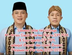Selamat Terpilihnya Aries sandi DP Dan Supriyanto Hitung Cepat Bupati dan wakil Bupati Pesawaran.