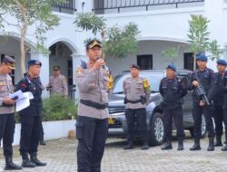 Polres Tanggamus Terjunkan 287 Personil Pengamanan Pleno KPU