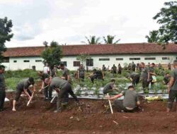 Prajurit Korem 043/Gatam Gotong Royong Siapkan Taman Urban Farming