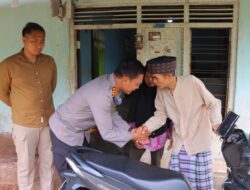 Kapolresta Bandar lampung Antar Motor Driver Ojol Korban Perampasan Hongga Betikan Tali Asih.