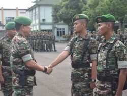 Danrem 043/Gatam Pimpin Acara Penyambutan Personel Tonting YWPJ Yonif 143/ TWEJ