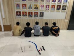 Gagalkan Aksi Tawuran di Bandar Lampung,PolisivAmankan 5 Remaja dan 3 Bilah Sajam.