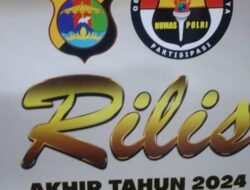 Polda Lampung Gelar Rilis  Akhir Tahun Bersama Awak media.