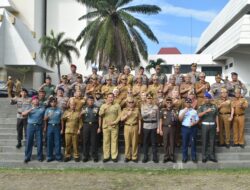 Kasrem 043/Gatam Mengikuti Upacara Bulanan Bersama Forkopimda Provinsi Lampung