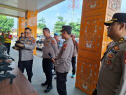 Polda Lampung Gelar Pemeriksaan Senpi Laras Panjang,Pastikan Profesionalisme  Personel.