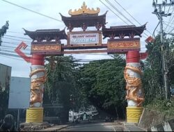 Imlek tahun 2025 Disambut dengan Gapura China Town Tugu Pagoda  di Kampung China Teluk Betung