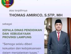 Selamat dan Sukses Atas  diLantiknya Bung Thomas Americo Sebagai Kadis Pendidikan dan Kebudayaan.